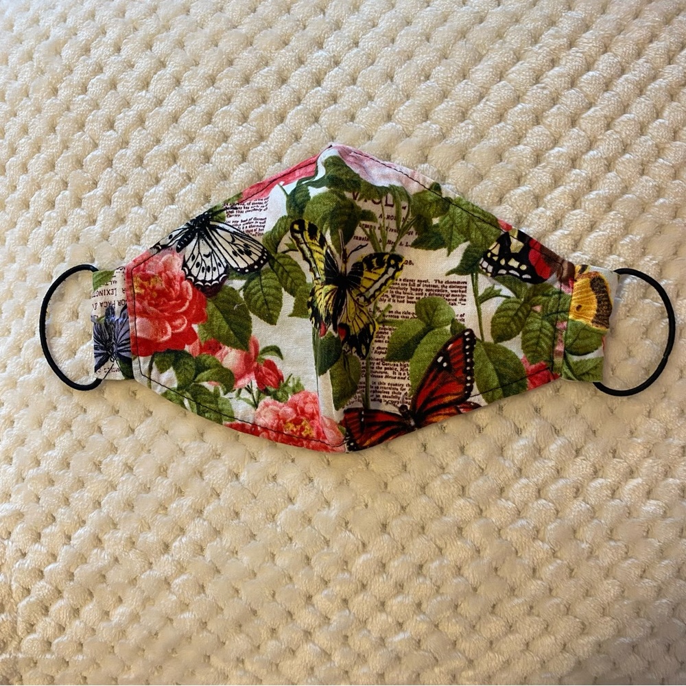 ADULT Size Butterfly Design Face Mask